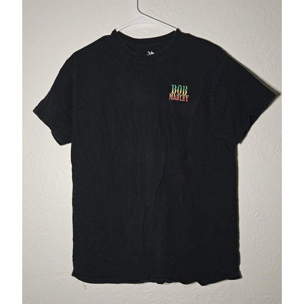 Zion Rootswear Bob Marley Black M T-shirt Rasta-colored "Bob Marley" Embroidery